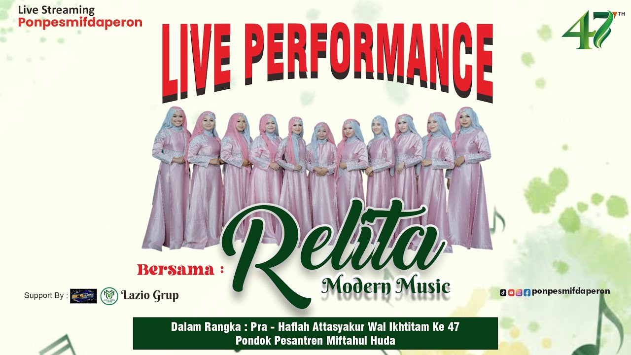🔴LIVE  || RELITA MODERN MUSIC || DALAM RANGKA PRA HAFLAH PONPES MIFTAHUL HUDA KE 47