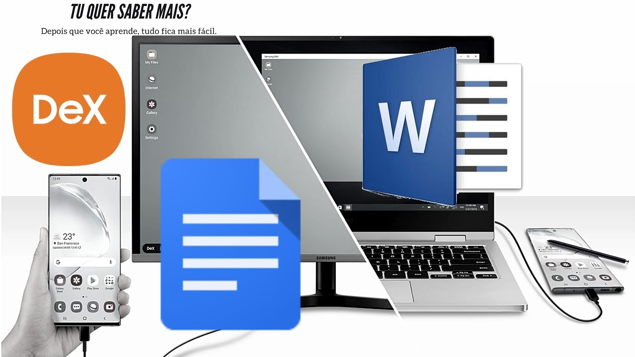 Samsung Dex  - Google Documentos, Microsoft Word e Hancom @Samsung