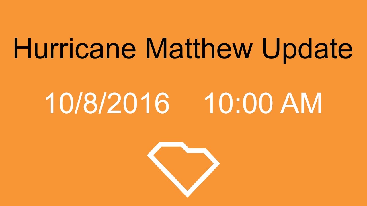 Hurricane Matthew Update: 10/08/16 - 10:00 AM