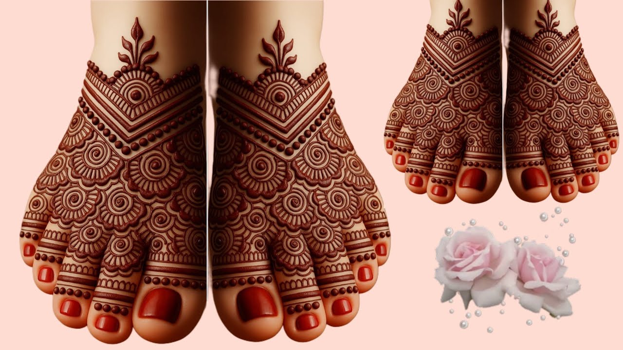 New Bridal Feet Mehndi Design | Mehandi Ka Design | Pairon Ki Mehandi Ka Design | Easy Leg Mehndi 
