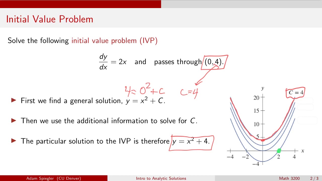 Introduction to Analytic Solutions