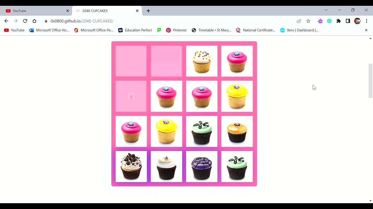 2048 cupcakes speed run