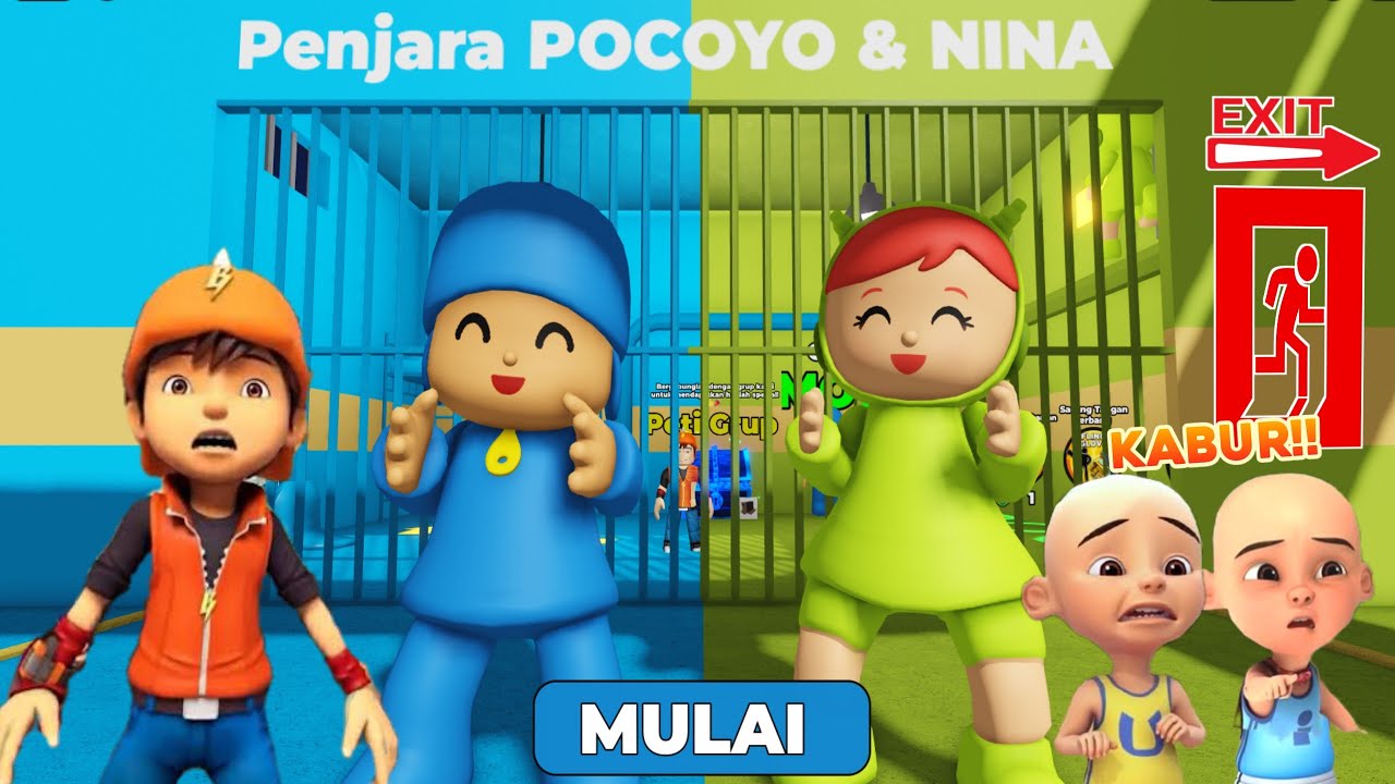 BOBOIBOY DAN UPIN IPIN MASUK PENJARA POCOYO & NINA?!