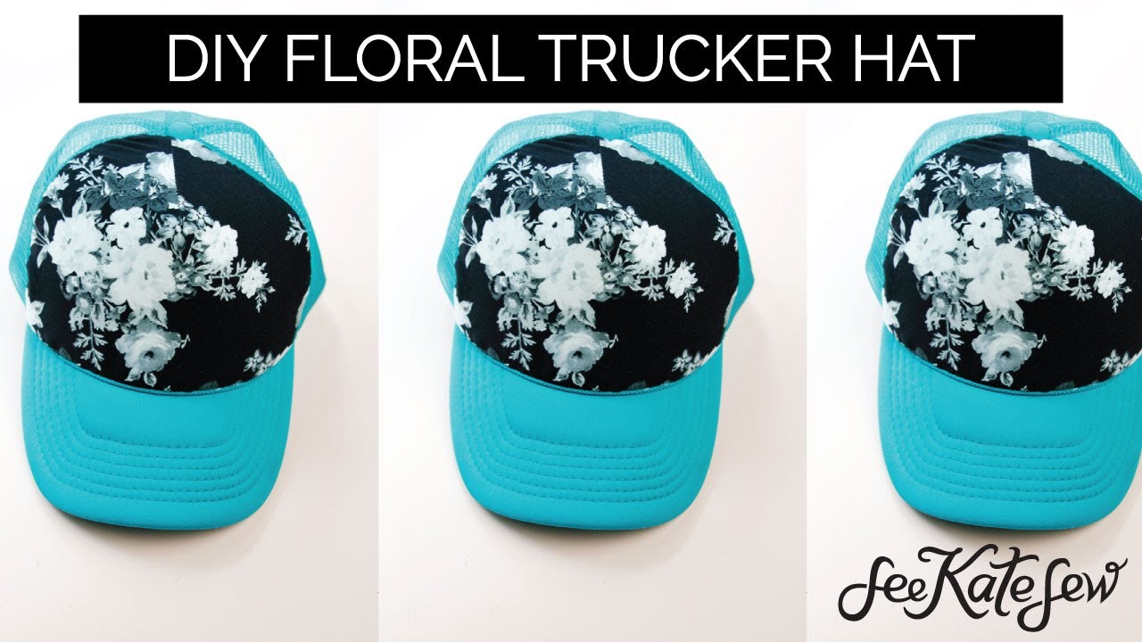 DIY Trucker Hat Tutorial | Custom Fabric Hat DIY with template