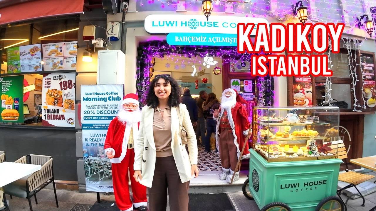 РОЖДЕСТВЕНСКИЙ ЯРМАРК В КАДЫКЁЕ 🎄 ПРОГУЛКА 4K! СТАМБУЛ АТМОСФЕРА И ПРАЗДНИЧНЫЙ ШОПИНГ | Lady Walks
