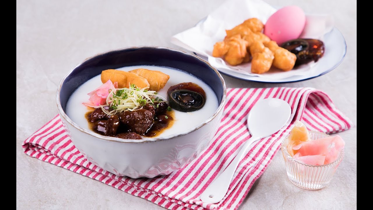 โจ๊กไข่เยี่ยวม้าเนื้อตุ๋น Braised Shank Congee with Century Egg : พลพรรคนักปรุง