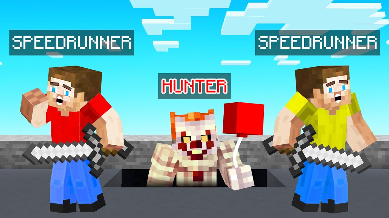 SPEEDRUNNERS vs PENNYWISE HUNTER! (Minecraft)