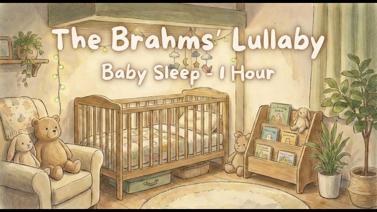 Brahms Lullaby for Baby Sleep | 1 Hour of Calm Bedtime Music