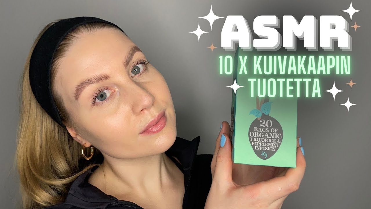 ASMR SUOMI - 10 yleisintä kuivakaapin tuotetta👩🏼‍🍳 (show and tell, whispering)