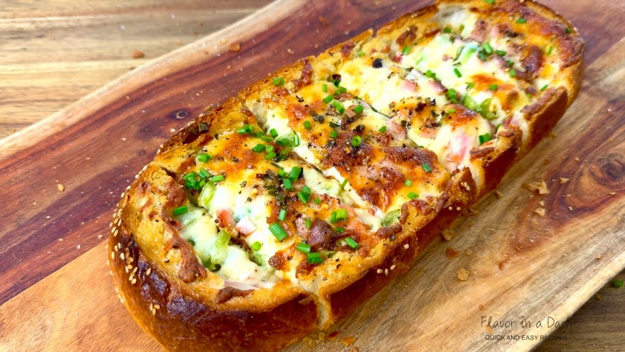 Cheesy Baked Eggs in a Bread Boat | Quick & Delicious!