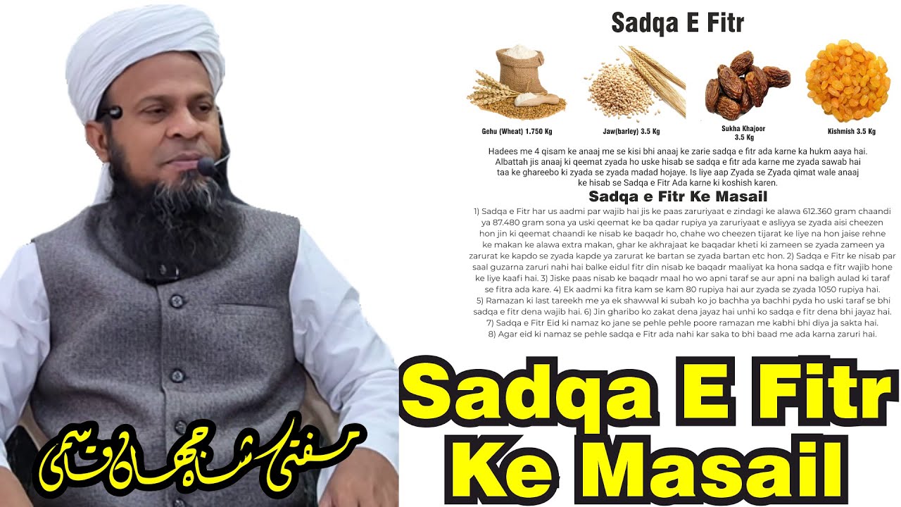 Sadqa E Fitr Ke Masail | Fitre Ka Masla | Sadqa Fitr Kitna Hai | Mufti Shahjahan Qasmi Madanapalle
