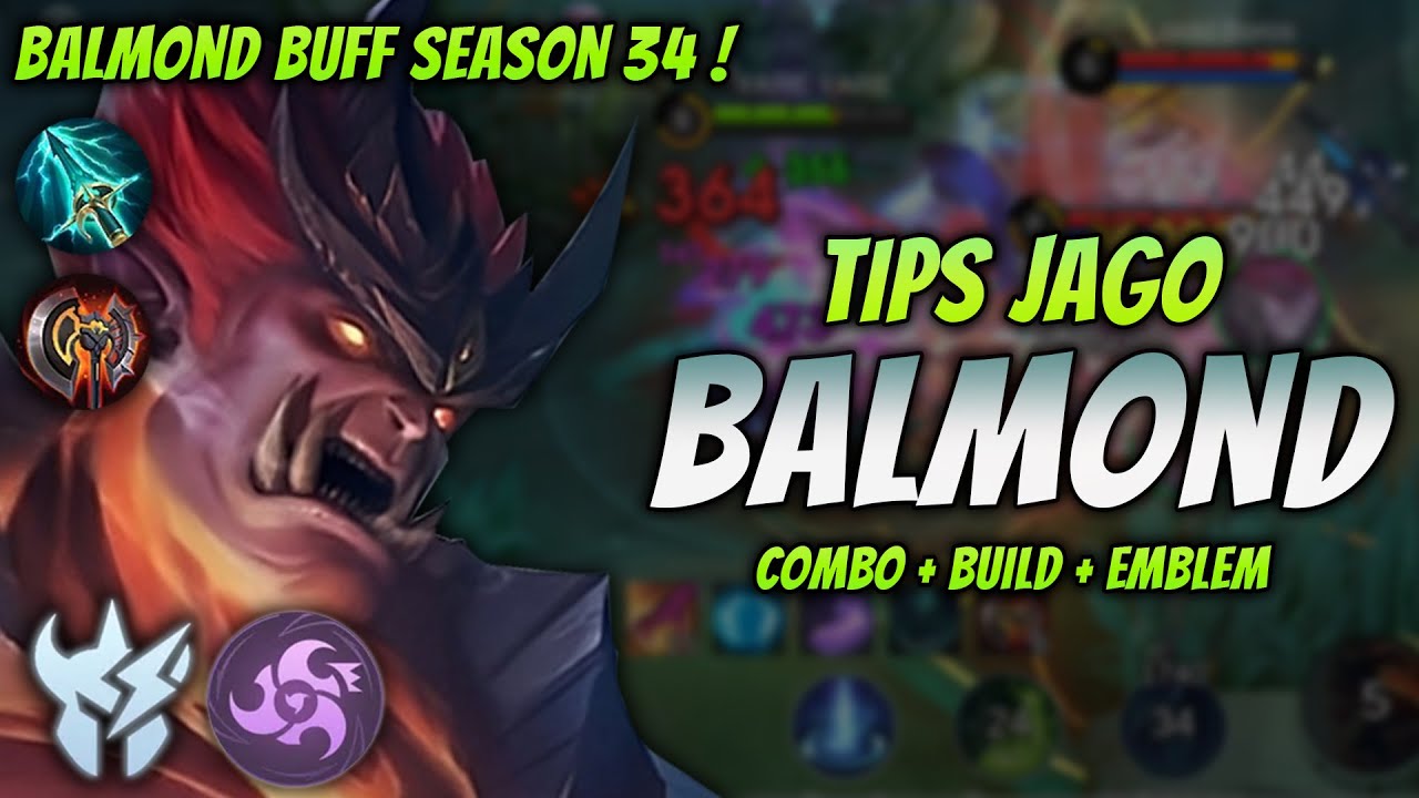 CARA MAIN BALMOND BUFF ! BUILD & EMBLEM BALMOND TERKUAT 2024 ! | BALMOND JUNGLER GAMEPLAY