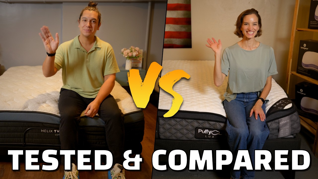 Firm VS Soft Mattress Comparison: Helix Twilight Luxe VS Puffy Lux | Heat & Weight Tested | SleePare