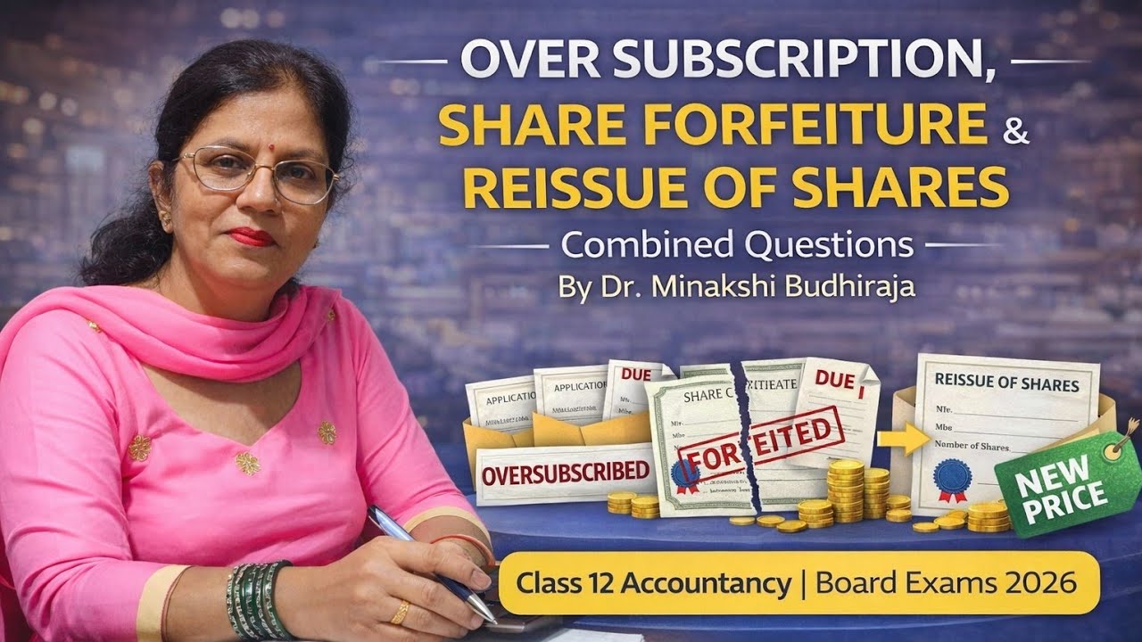 All in One: Over Subscription + Forfeiture + Reissue of Shares | Class 12 Accountancy