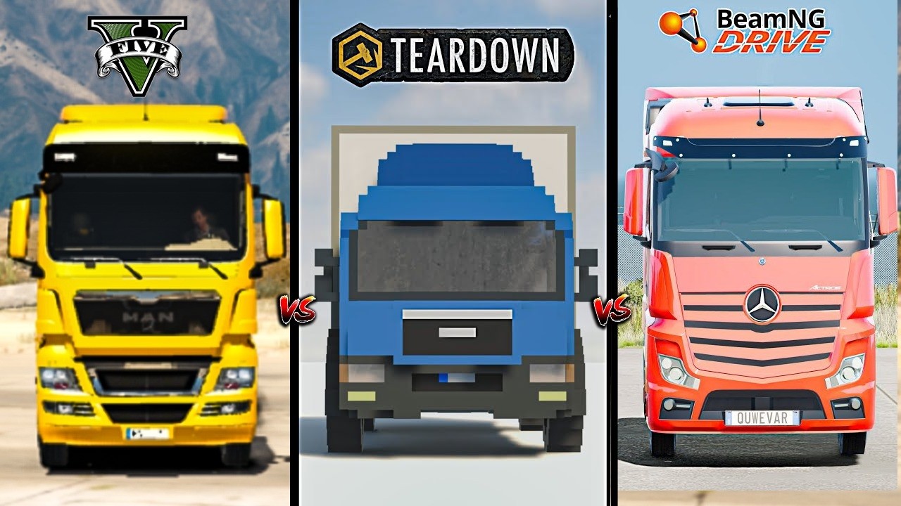 MAN TRUCK VS ACTROSTRUCK IN TEARDOWN VS BEAMNG - WHICH IS BEST ?