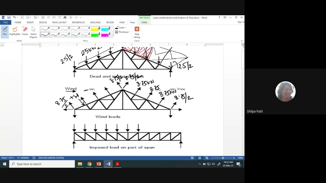 Preperation of Force Table after Truss Analysis