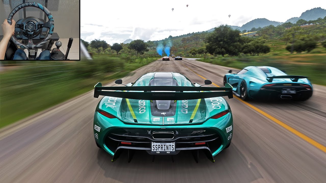 1600HP Koenigsegg Jesko VS Hypercars | Forza Horizon 5 Steering Wheel Gameplay