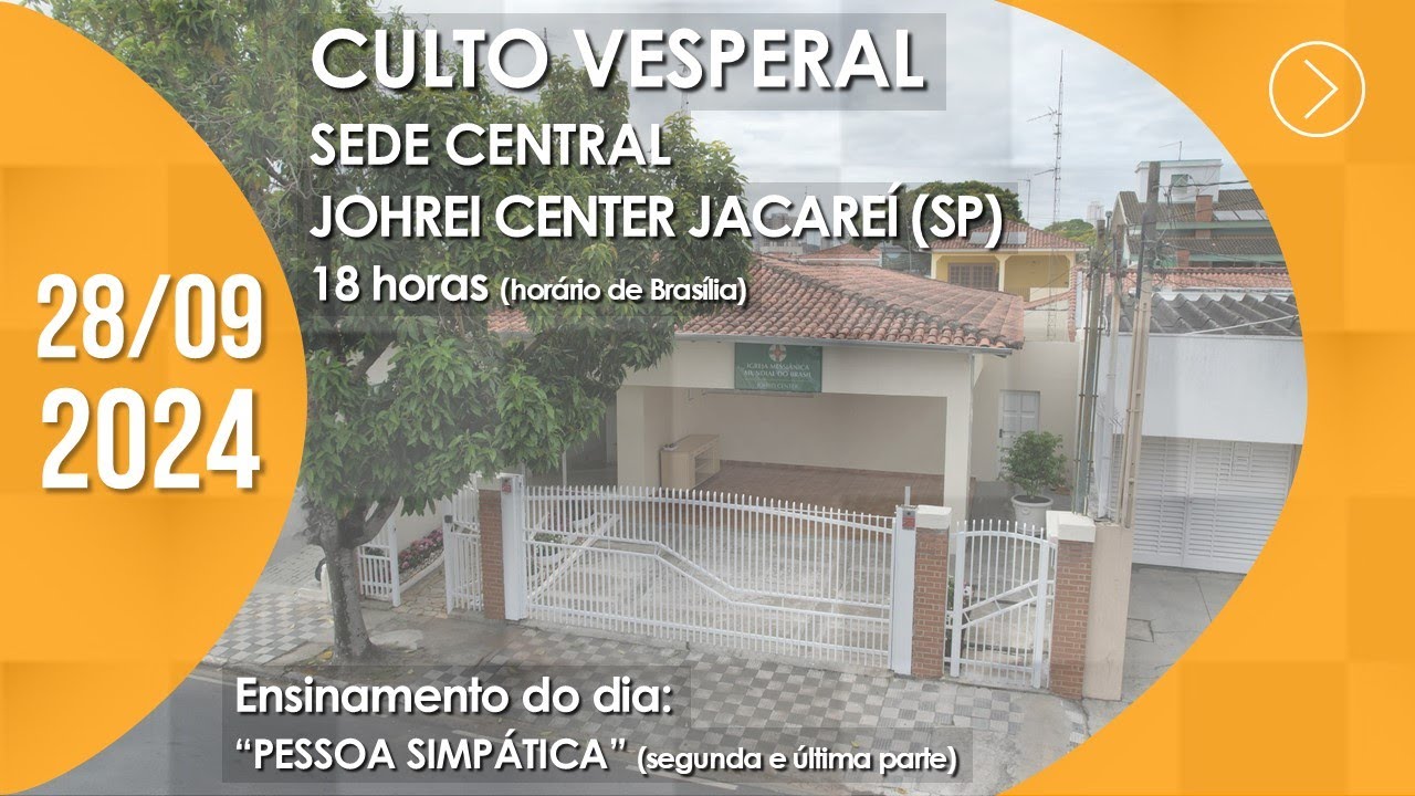 Culto Vesperal (JC Jacareí/SP) | 