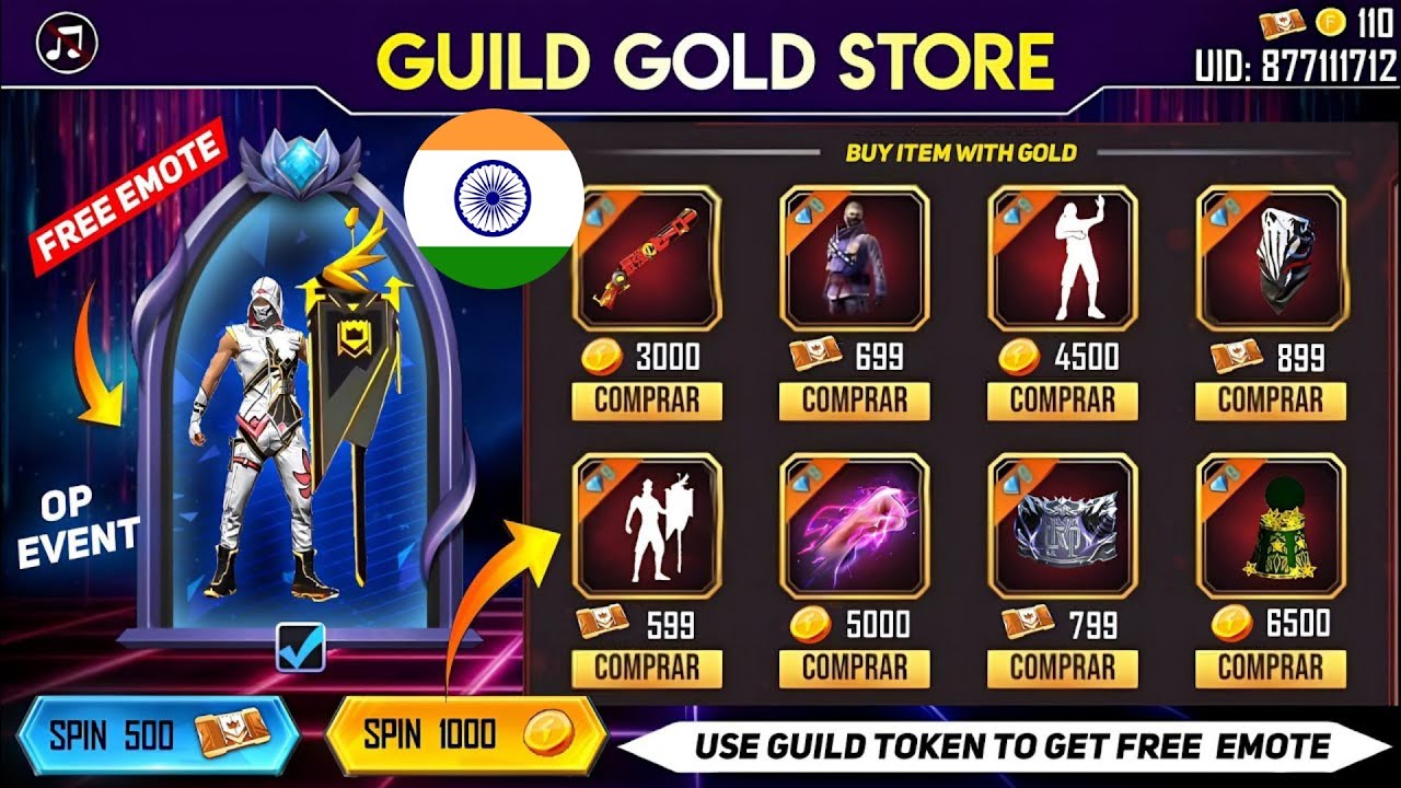 FF Max 💥 Guild Gold Store Free Rewards || Free Event Free Fire Max || Store Gaming