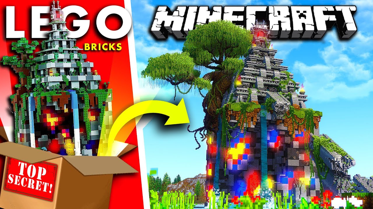 I Transformed My LEGO Build Into A Minecraft Survival World! [FREE DOWNLOAD]