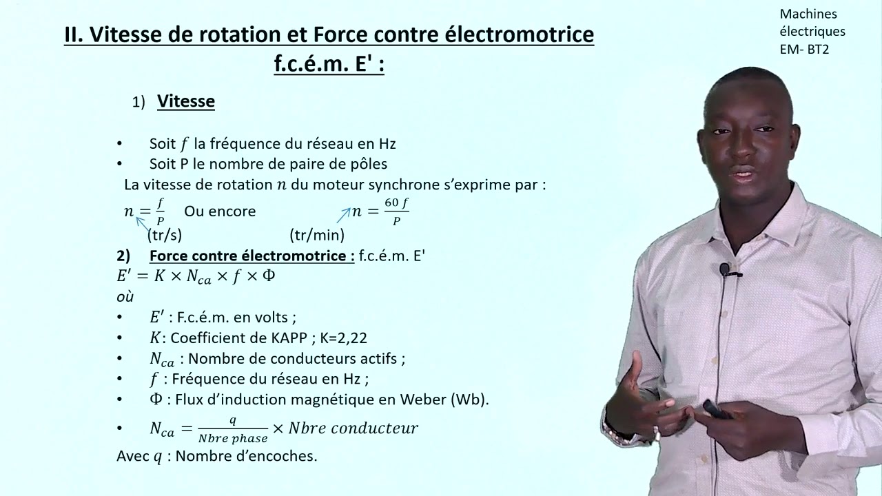Machines électriques : Le moteur synchrone