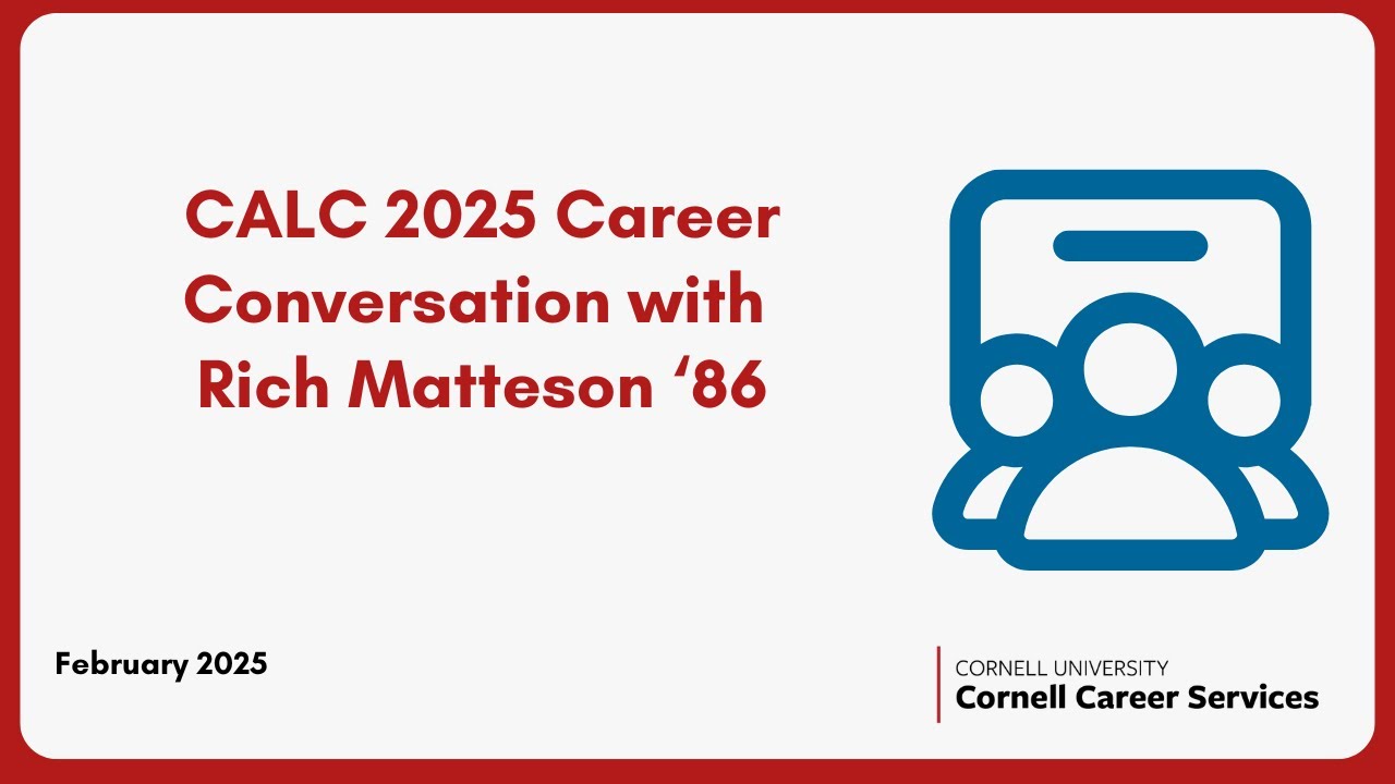 CALC 2025 Career Conversation with Rich Matteson ‘86