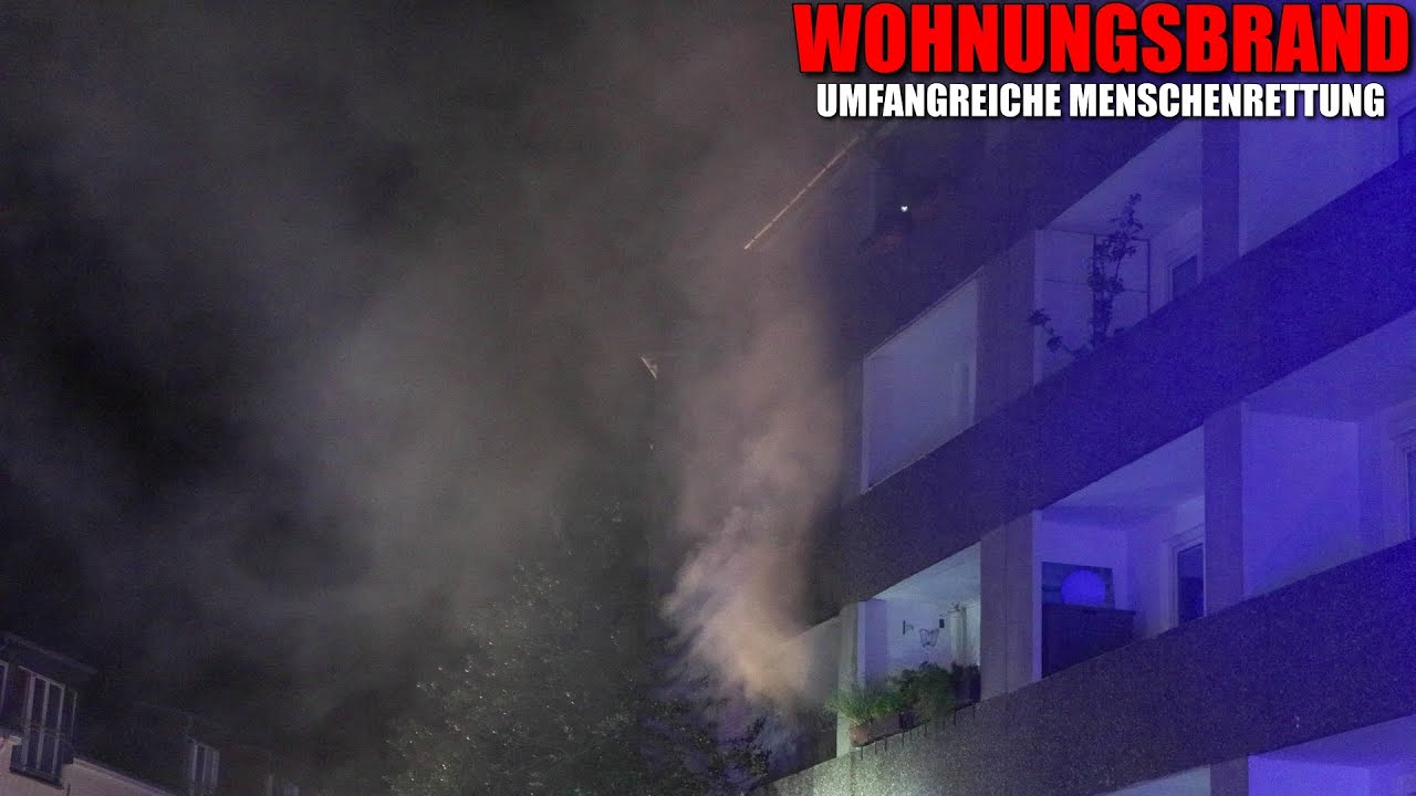 [WOHNUNG IN VOLLBRAND!] - Umfangreiche Menschenrettung | 2 Verletzte | Mehrfamilienhaus unbewohnbar