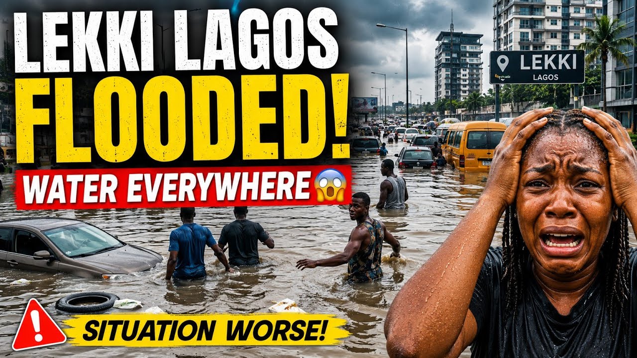 SHOCKING! Lekki Under Water as Massive Flood Hits Lagos | Flood Update Today