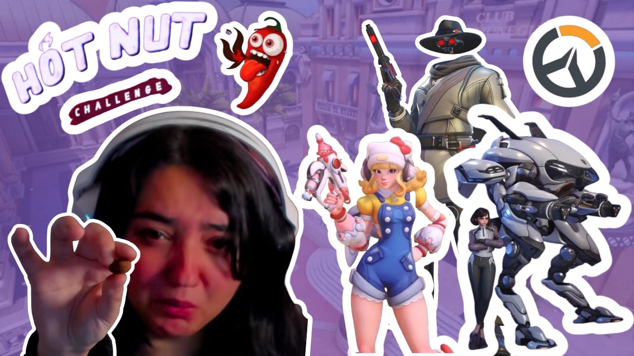 OVERWATCH pero cada DERROTA me como un Cacahuete más PICANTE (5 niveles) 🌶️ HOT NUT CHALLENGE 🥜