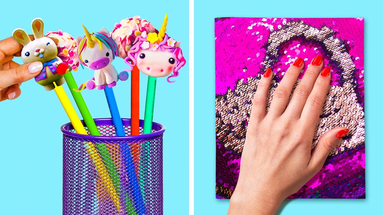 36 LINDAS IDEAS DIY DE ÚTILES PARA LA ESCUELA