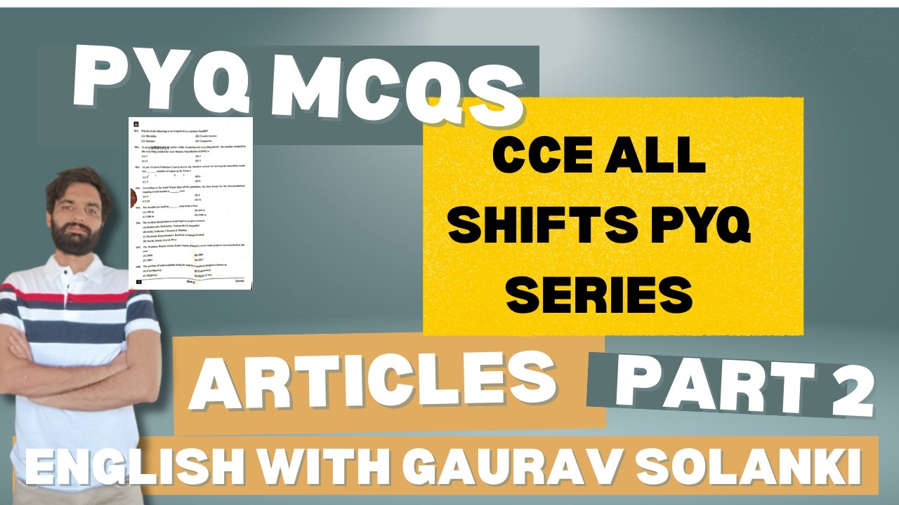 PYQS MCQS | CCE | ARTICLES | PART 2| IN DETAIL SOLUTION OF PYQS