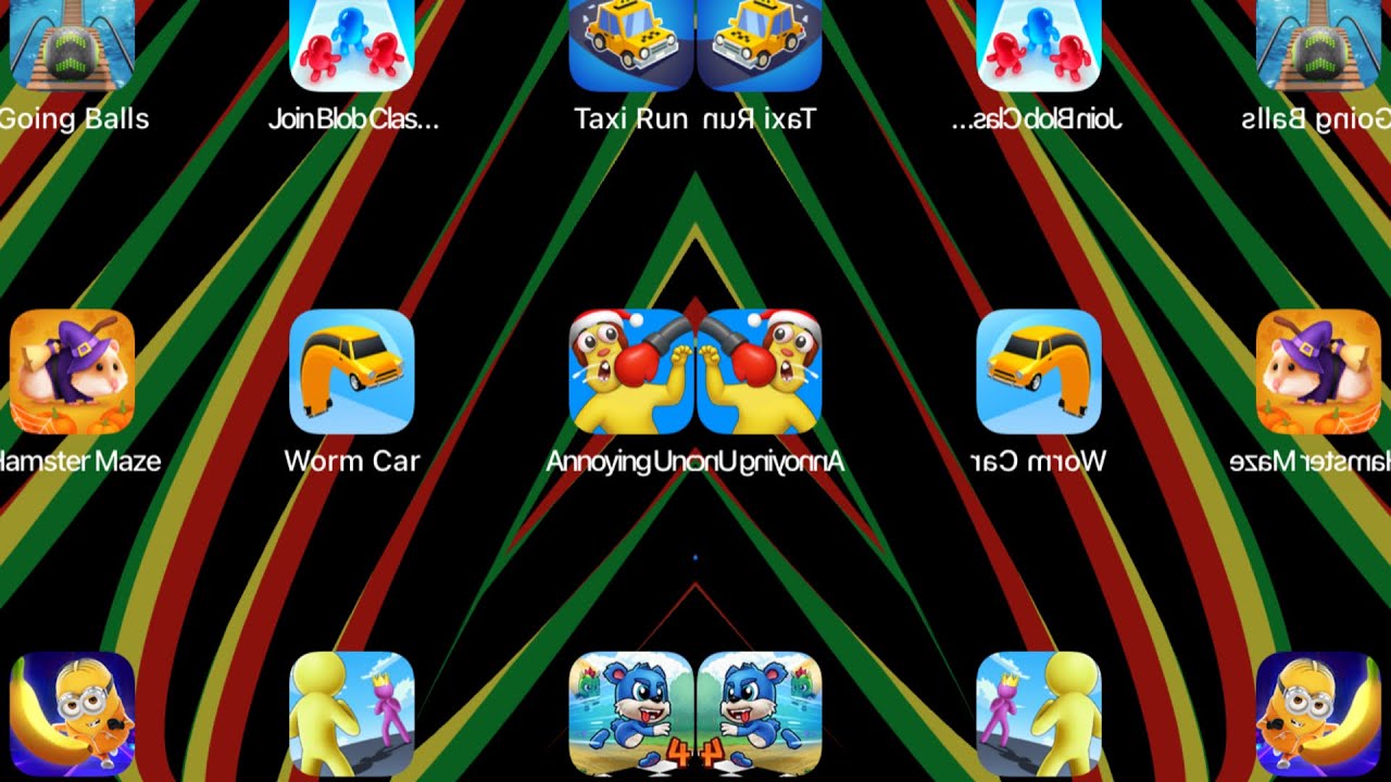 Going balls,HamsterMaze,Worm Car,Minionrush,Giant rush,Taxi Run