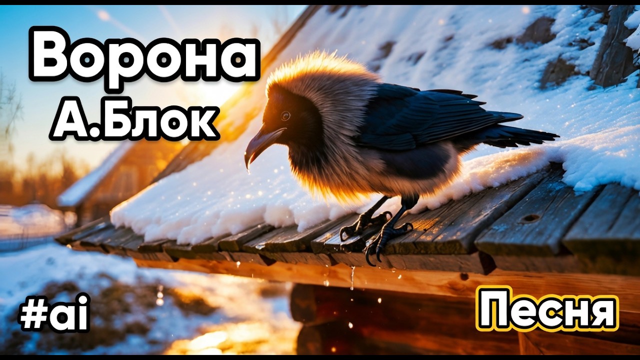 #ai Ворона А Блок 🔴 Песня Школьная программа #литература #стих