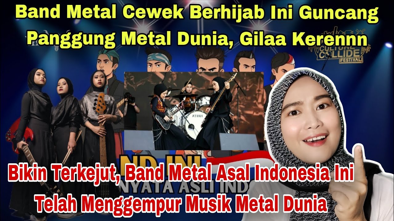 BAND METAL CEWEK BERHIJAB INDONESIA MENGGUNCANG MUSIK METAL DUNIA, GILA KEREN‼️MALAYSIAN REACT