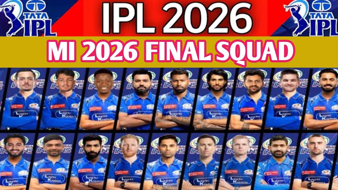 IPL 2026: Mumbai Indians Full Final Squad | MI Team 2026 Players List | MI 2026 Squad