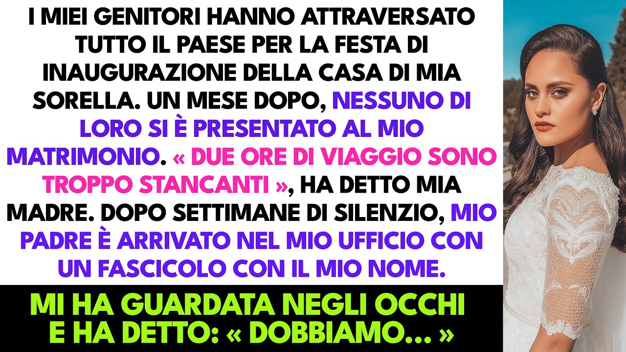 I Miei Genitori Hanno Lasciato Due Sedie Vuote Al Mio Matrimonio — Tre Settimane Dopo…