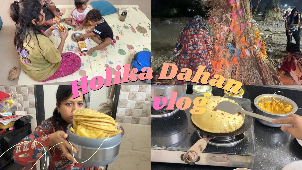 Holika Dahan l Puran poli easy receipe with jugad l maharashtrian dinner 