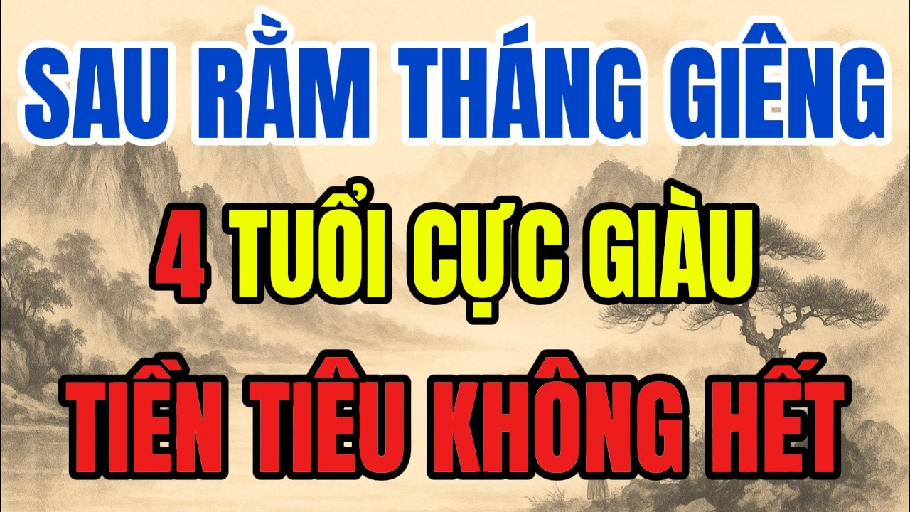 SAU RẰM THÁNG GIÊNG - 4 TUỔI NÀY CỰC GIÀU, MỞ KHO TÀI LỘC, TIỀN TIÊU KHÔNG HẾT