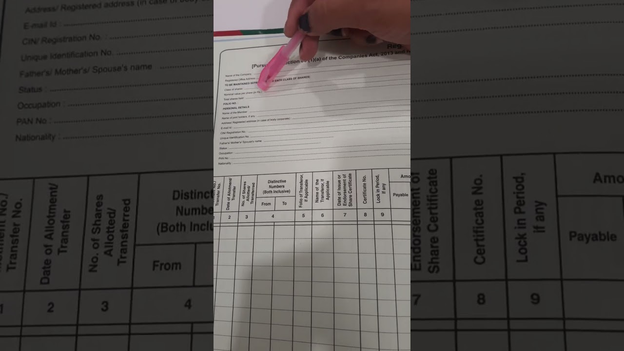 Statutory Register of Company #practical company secretary work  #viral #study #companysecretary