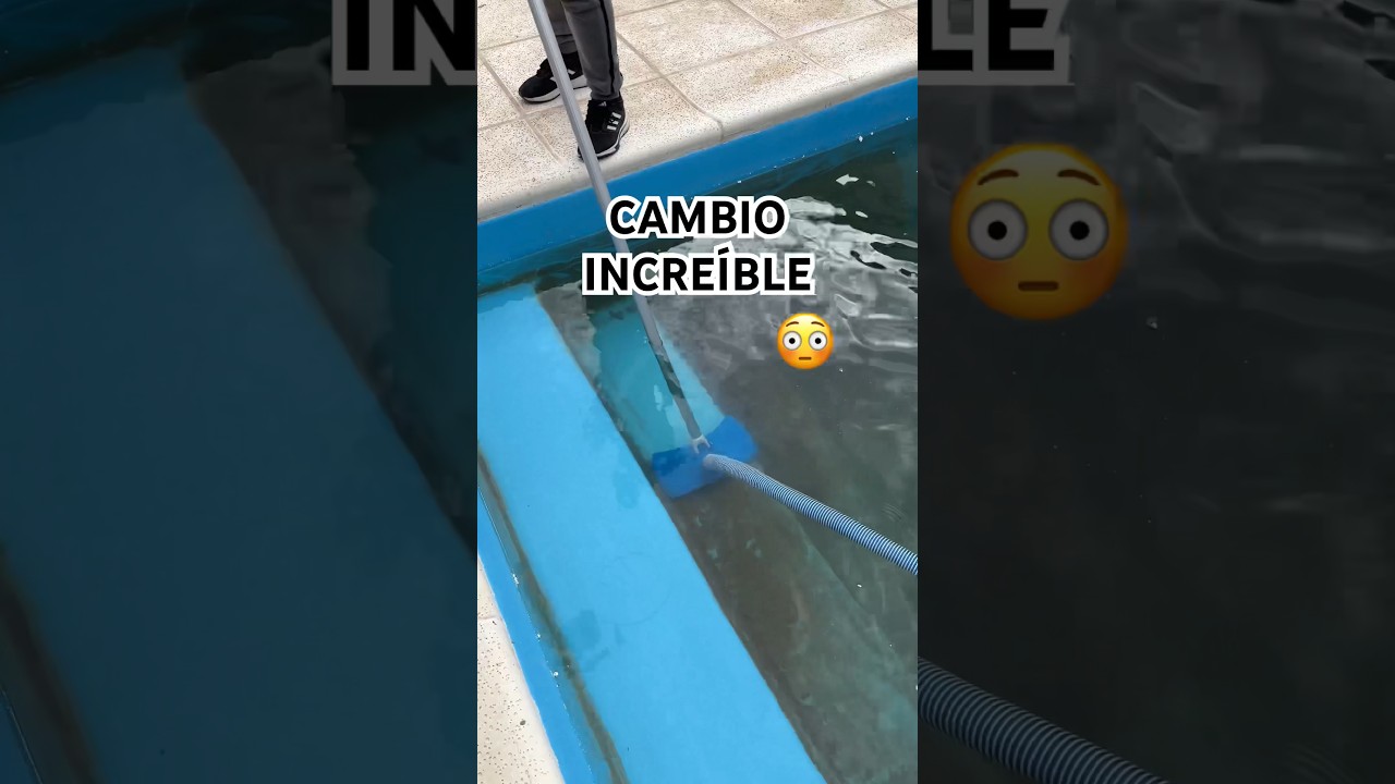 No te olvides de limpiar tu piscina con el barre fondo en modo desagote #limpieza #cambiodelook