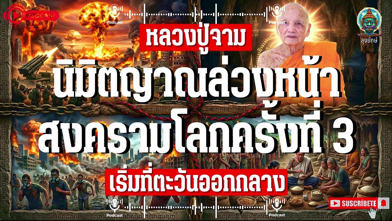 หลวงปู่จาม มหาปุญโญ นิมิตเห็นสงครามโลกครั้งที่ 3 เริ่มต้นจากตะวันออกกลาง | ลุงยักษ์
