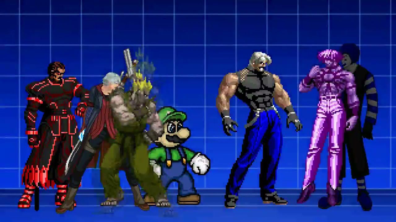 Rare Akuma, Nero, Orochi Zero, Omega Rugal Vs.Hastur, Super Dark Donald, Mario, Marshall-Mugen