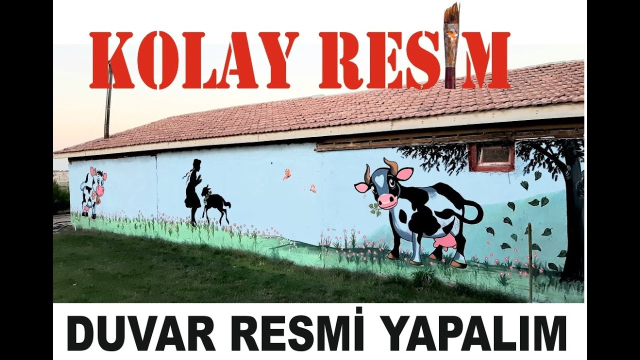 DIŞ MEKAN DUVAR RESMİ NASIL YAPILIR PROJEKSİYON YARDIMI İLE RESİM ÇİZME -ÖZAY KOCABAŞ