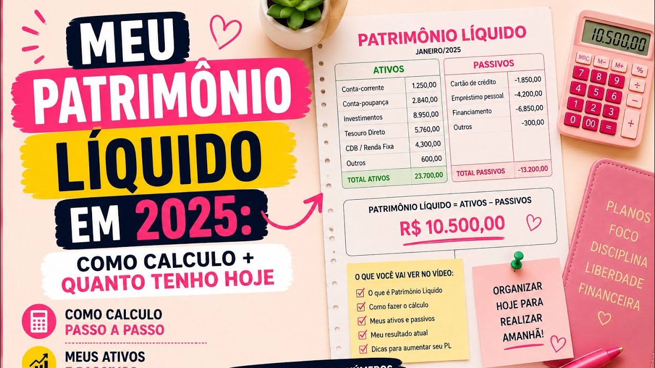Meu Patrimônio Líquido em 2025: Como Calculo + Quanto Tenho Hoje