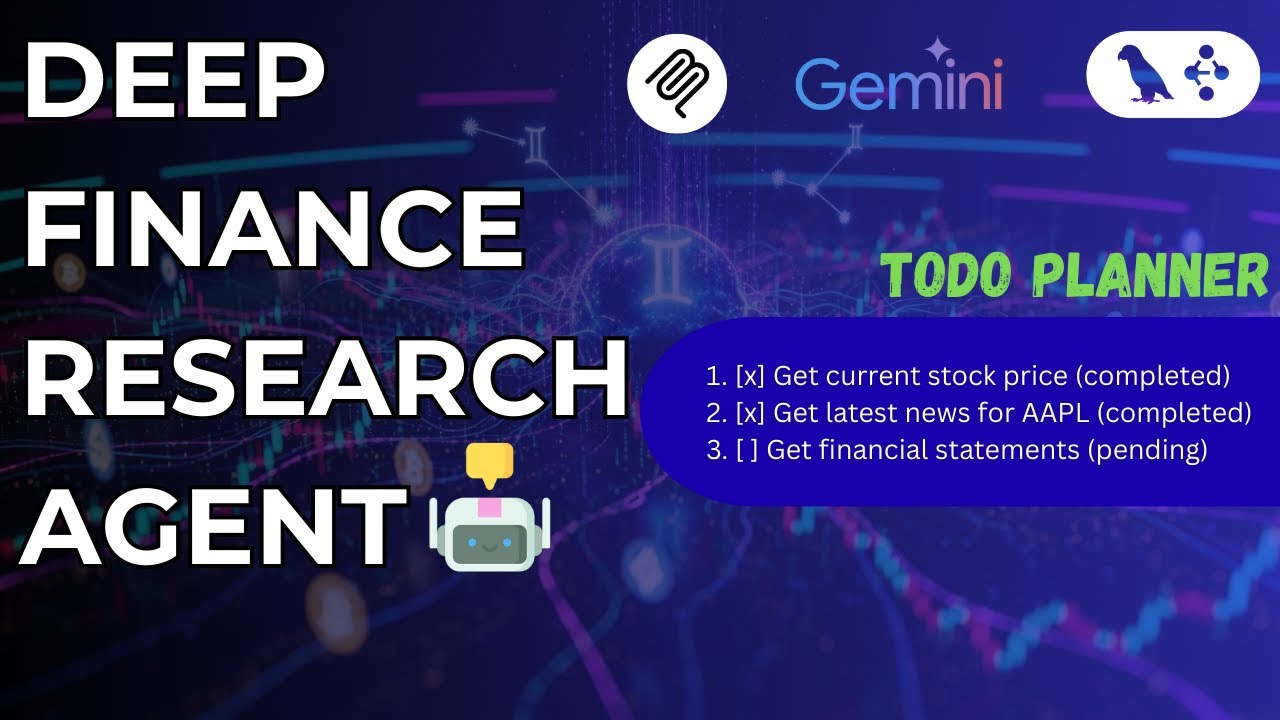 Исследовательский агент Deep Finance с планировщиком TODO — Deep Agent с Gemini, Langchain и MCP