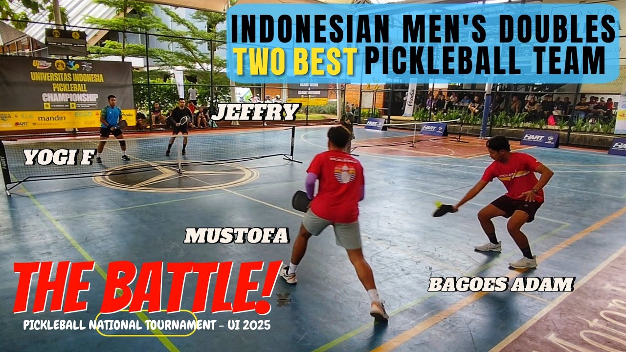 PICKLEBALL BATTLE! TWO BEST INDONESIAN MEN'S DOUBLE TEAM | BagoesAdam|Mustofa v JefriW|YogiF