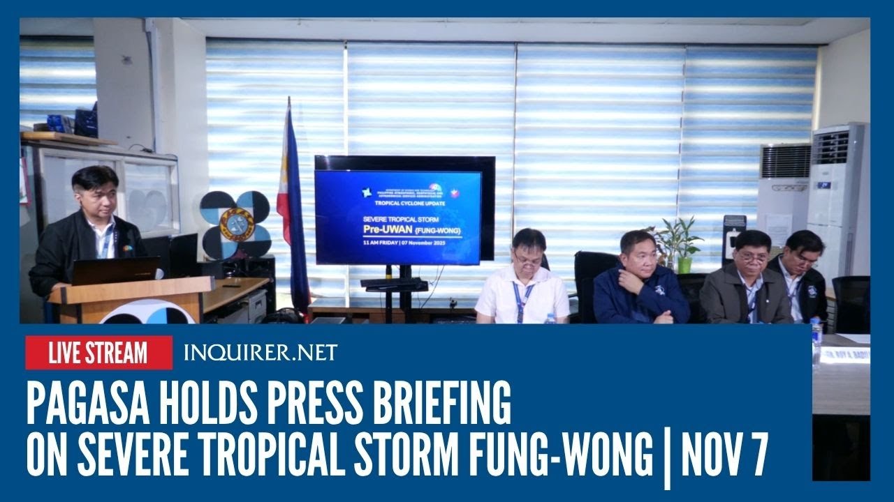 LIVE: Pagasa holds press briefing on Severe tropical storm Fung-wong | Nov. 7