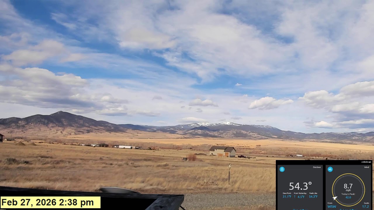 Weathercam Live -  Boulder Valley, MT