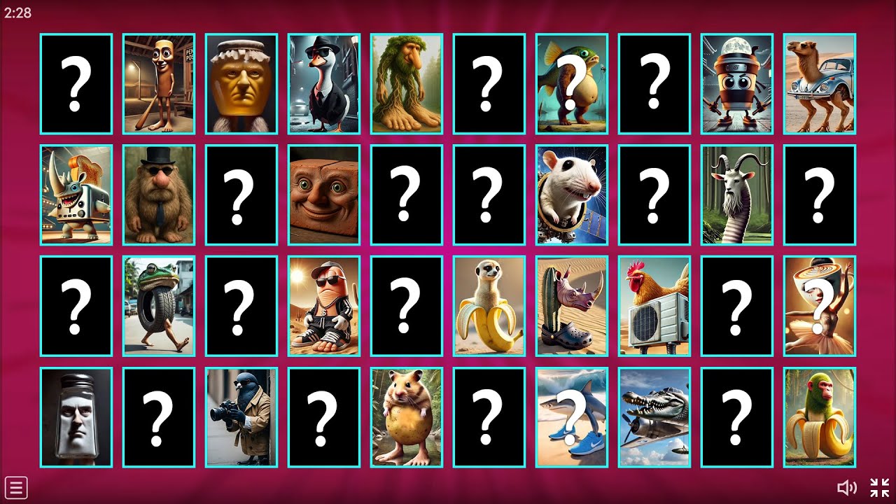 Insane Memory Game: Italian Brainrot Matching Pairs 🐊 Bombardiro Crocodilo