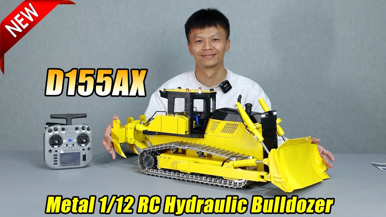 Металлическая радиоуправляемая модель бульдозера D155AX RTR в масштабе 1/12 | Тяжелый бульдозер 4...